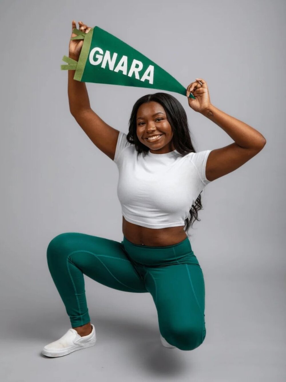 RARE Gnara Go Free 7/8 Leggings - Spruce Green - Large - Picture 5 of 10